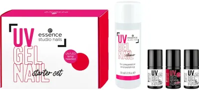 essence studio nails UV GEL NAIL - Набор гель-лаков для ногтей с использованием УФ/LED лампы, 4 шт