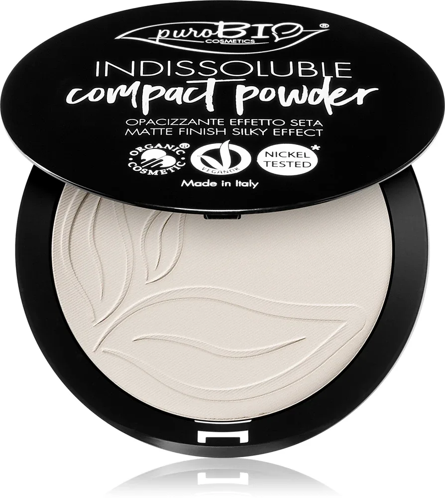 puroBIO Cosmetics Indissouble - Пудра в компакте с матовым покрытием, 9 г, оттенок T00