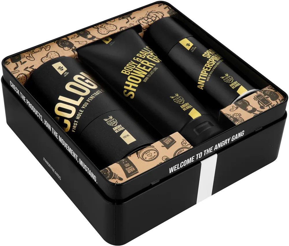 Angry Beards Legendary Jask Saloon Set - Подарочный набор для мужчин для мужчин, 3 szt.