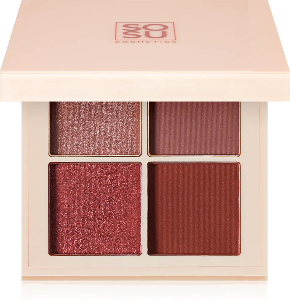 SOSU Cosmetics Eyeshadow Quad - Палетка теней для век, 4 г, оттенок Berry