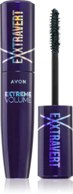 Avon Exxtravert Extreme Volume - Водостойкая тушь для ресниц, удлиняющая и увеличивающая объем оттенок Blackest Black, 9 мл