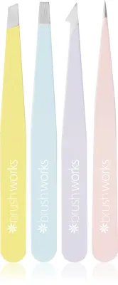Brushworks Tweezer Set Mixed - набор щипцов, 4 шт