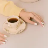 ohora Gel Nail Sticker N Cream Cotton - Наклейки на ногти оттенок NB-076, 1 szt. — фото 4