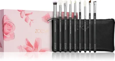 ZOEVA It's All About The Eyes Brush Set - Набор кистей с косметичкой, 1 шт
