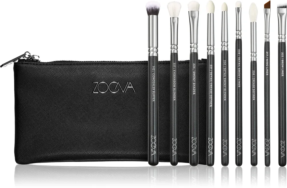 ZOEVA It's All About The Eyes Brush Set - Набор кистей с косметичкой, 1 szt.