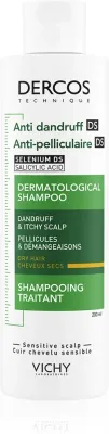 Vichy Dercos Anti-Dandruff - Шампунь против перхоти для сухих волос.