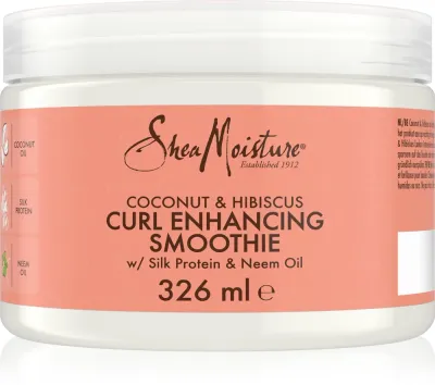 Shea Moisture Coconut & Hibiscus - Крем без смывки для кудрявых волос, 340 г