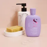 Alfaparf Milano Semi di Lino Smooth - Сглаживающий шампунь для непослушных и пушистых волос., 250 ml — фото 4