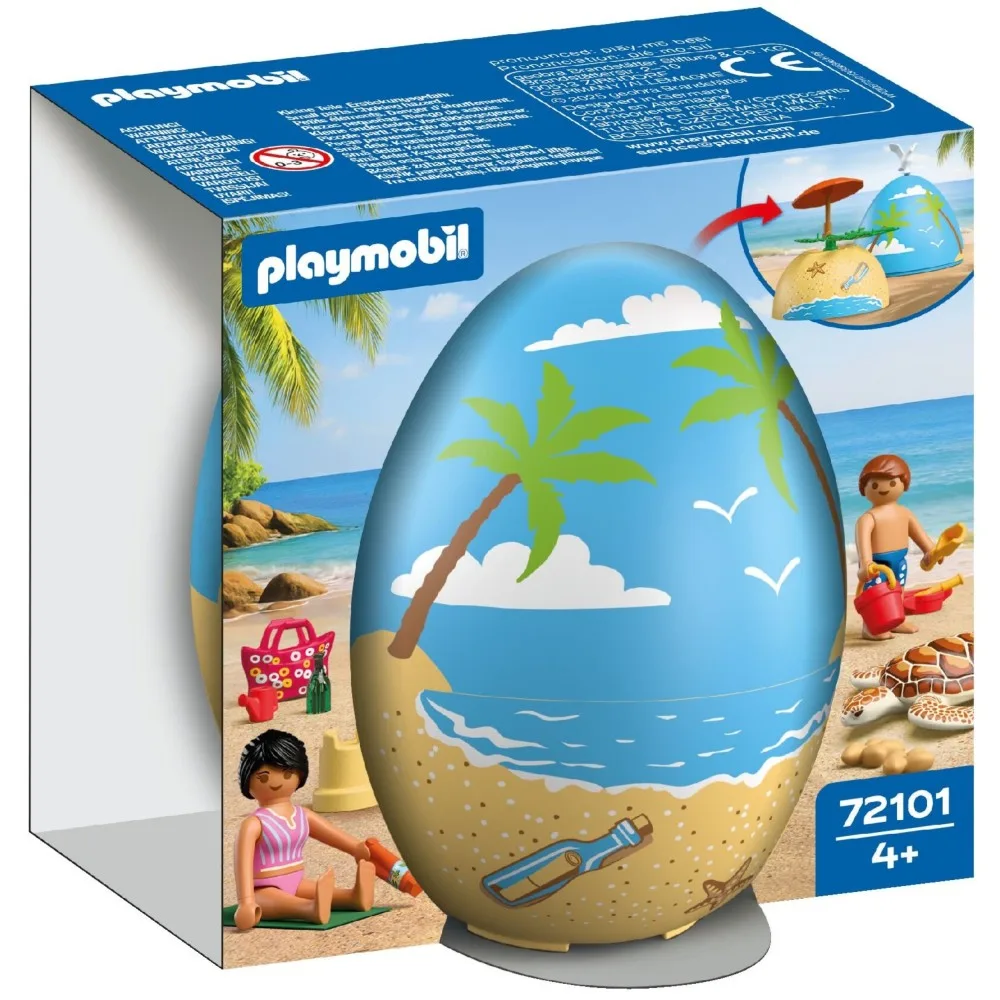 Игровой набор Playmobil 72101 Творческое яйцо Отдых на пляже 72101 26 деталей