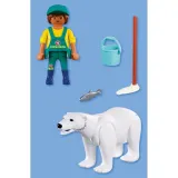 Playmobil Animals 72090 & Friends Белый медведь и смотритель 9 деталей — фото 2