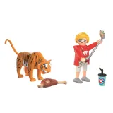 Playmobil Animals 72089 & Friends Тигр и посетитель 7 деталей — фото 2
