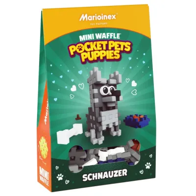 Конструктор Marioinex Mini Waffle POCKET PETS 907924 Шнауцер 49 деталей арт. 907924 / Конструктор Мариоинекс