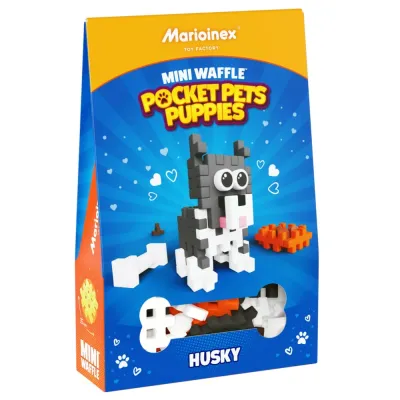 Конструктор Marioinex Mini Waffle POCKET PETS 907917 Хаски 44 деталей арт. 907917 / Конструктор Мариоинекс