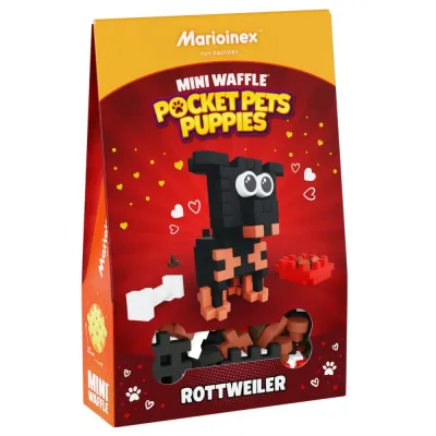 Конструктор Marioinex Mini Waffle POCKET PETS 907900 Ротвейлер 50 деталей арт. 907900 / Конструктор Мариоинекс
