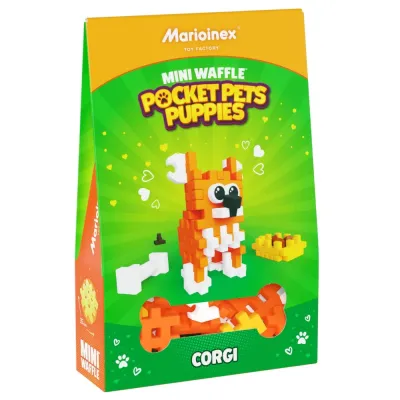 Конструктор Marioinex Mini Waffle POCKET PETS 907870 Вельш-корги пемброк 49 деталей арт. 907870 / Конструктор Мариоинекс