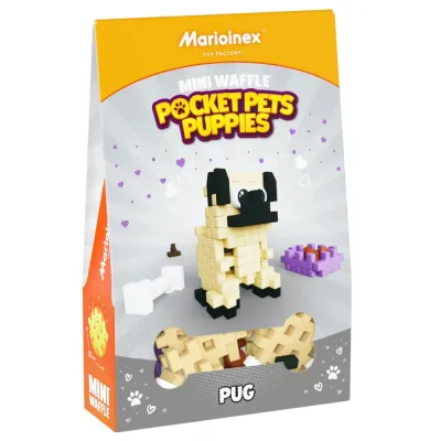 Конструктор Marioinex Mini Waffle POCKET PETS 907849 Мопс 42 деталей арт. 907849 / Конструктор Мариоинекс