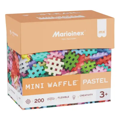 Конструктор Marioinex Mini Waffle 908396 пастельный 200 деталей арт. 908396 / Конструктор Мариоинекс