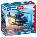 Игровой набор Playmobil 72080 Полицейский вертолёт с радаром City Action 72080 28 деталей — фото 1