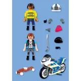 Игровой набор Playmobil 72079 Полицейская погоня на мотоцикле City Action 72079 17 деталей — фото 3