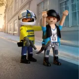 Игровой набор Playmobil 72079 Полицейская погоня на мотоцикле City Action 72079 17 деталей — фото 4