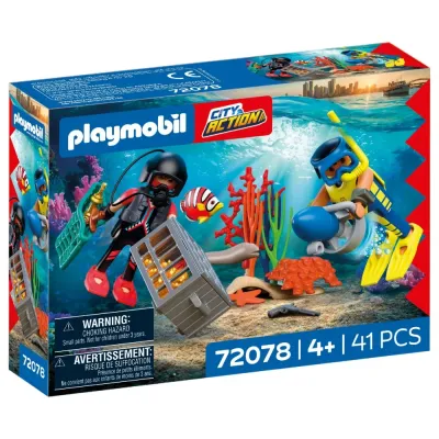 Playmobil - City Action Полицейский ныряльщик с сокровищем 72078