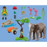 Playmobil Animals 72068 & Friends Слон со смотрителем 43 детали — фото 3