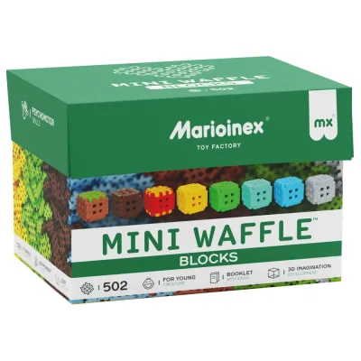 Конструктор Marioinex Mini Waffle GREEN BLOCKS 908228 502 деталей арт. 908228 / Конструктор Мариоинекс