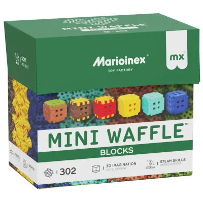 Конструктор Marioinex Mini Waffle GREEN BLOCKS 908211 302 деталей арт. 908211 / Конструктор Мариоинекс