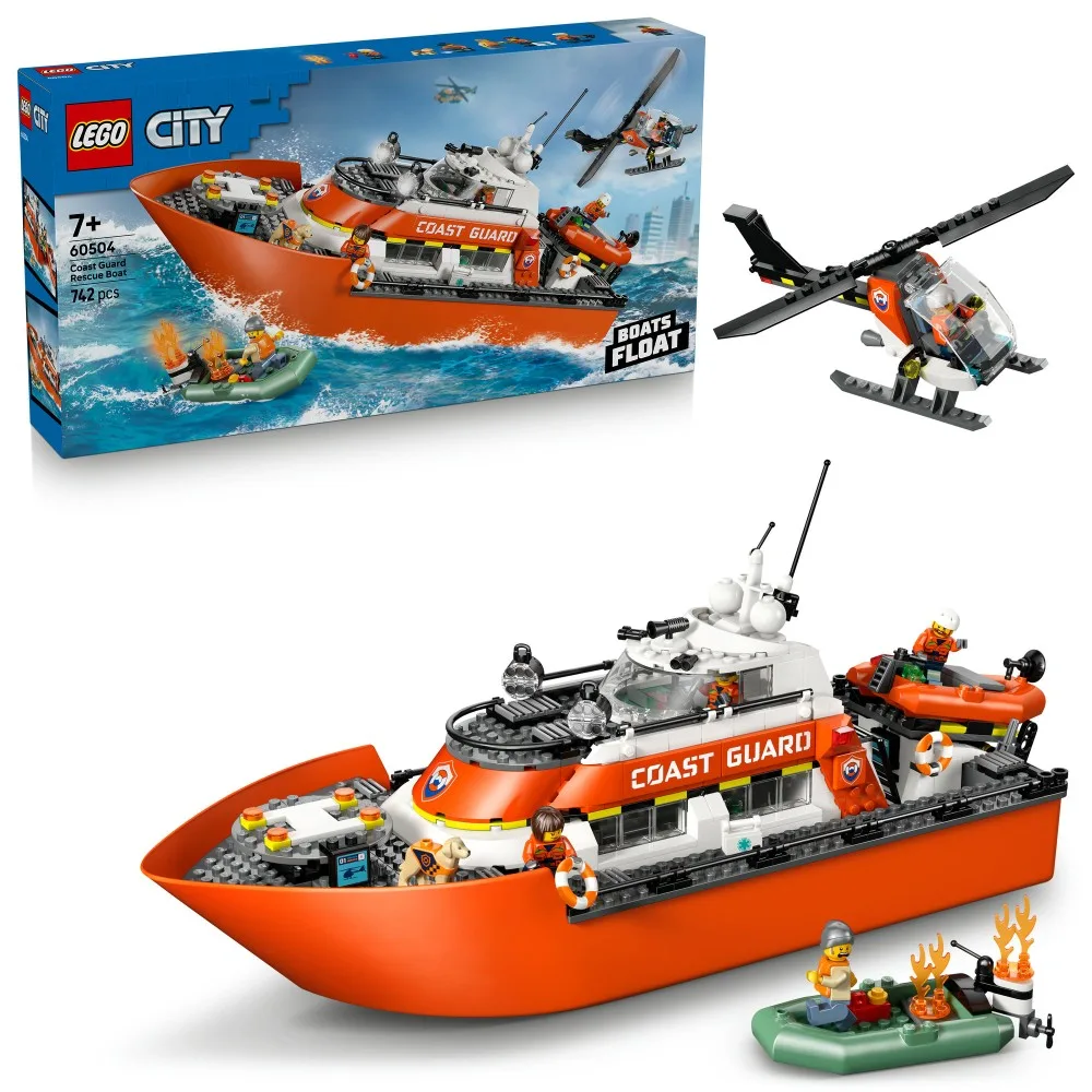 LEGO City - Спасательная лодка и вертолет береговой охраны 60504