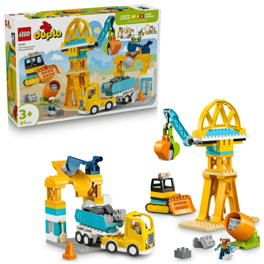 Конструктор LEGO DUPLO 10476 Строительная площадка с машинками 3 в 1