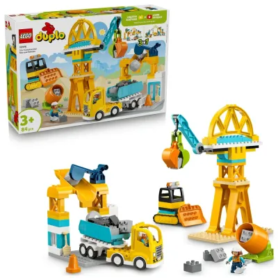 Конструктор LEGO DUPLO 10476 Строительная площадка с машинками 3 в 1