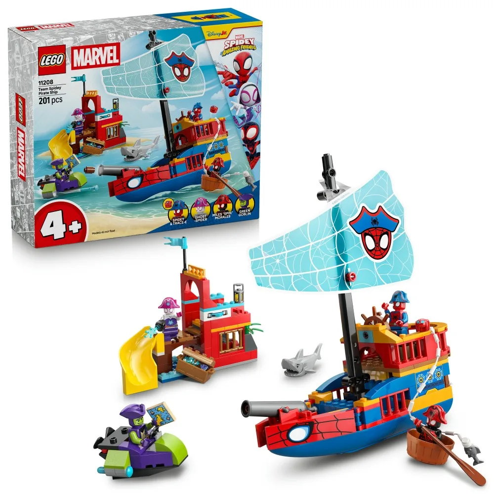 Конструктор LEGO Marvel Spidey 11208 Пиратский корабль команды Спайди