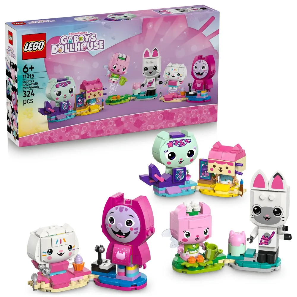 Конструктор LEGO Gabby 11215's Dollhouse Кошачьи друзья Габби из кубиков арт. 11215 / ЛЕГО Кукольный домик Габби