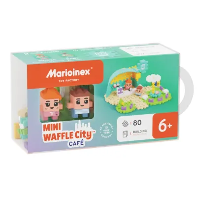 Конструктор Marioinex Mini Waffle CITY 903186 Кафе 80 деталей арт. 903186 / Конструктор Мариоинекс