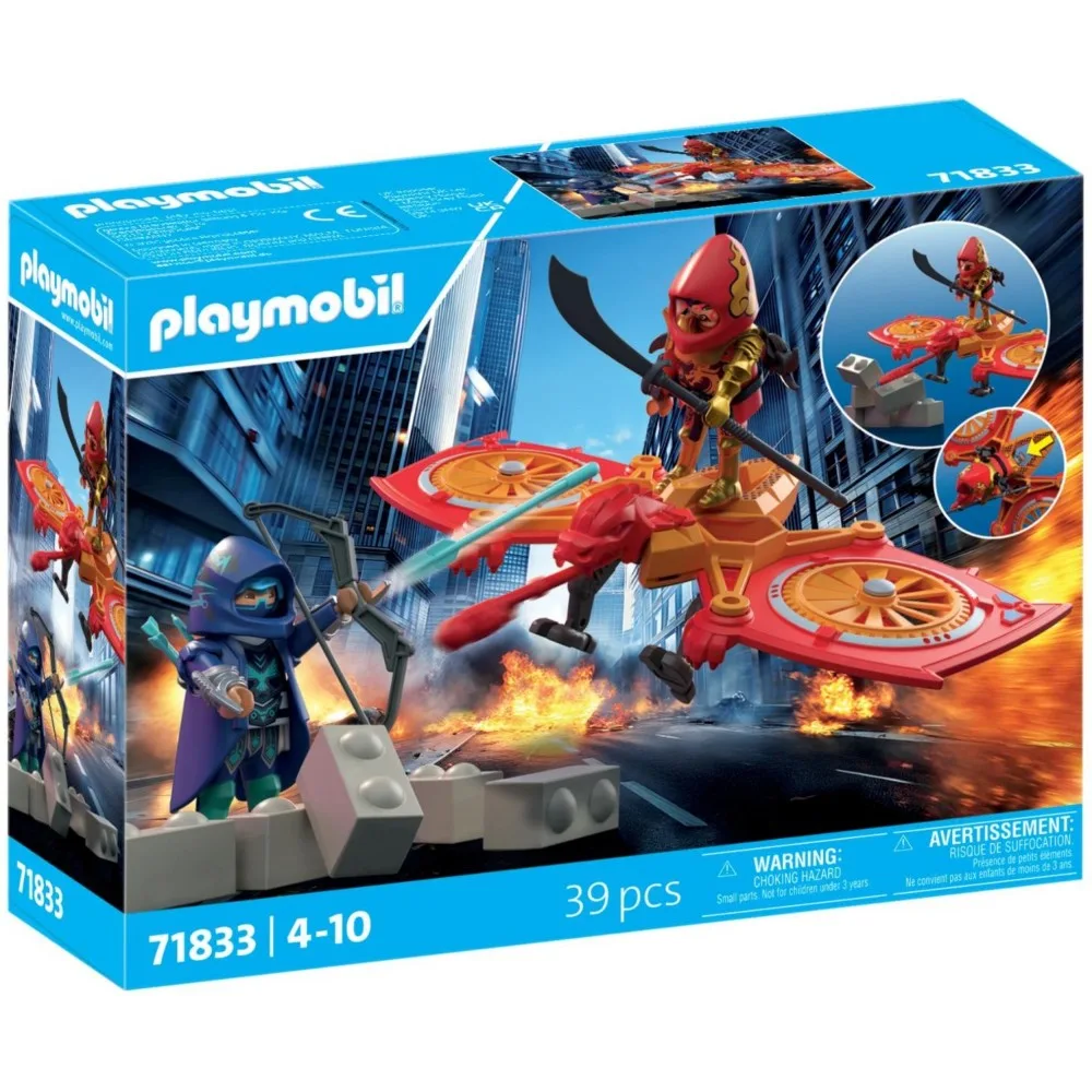 Playmobil Heroes 71833 Геройский дрон против злого ниндзя 39 деталей