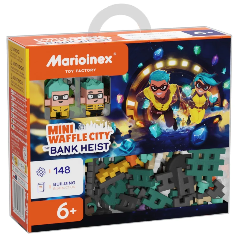 Marioinex - Мини-конструктор Waffle CITY Нападение на банк 148 шт. 906712