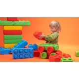 Конструктор Marioinex 903711 Крупные строительные кирпичи 30 деталей с колёсами арт. 903711 / Конструктор Мариоинекс — фото 3