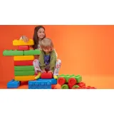 Конструктор Marioinex 903711 Крупные строительные кирпичи 30 деталей с колёсами арт. 903711 / Конструктор Мариоинекс — фото 6