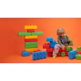 Конструктор Marioinex 903711 Крупные строительные кирпичи 30 деталей с колёсами арт. 903711 / Конструктор Мариоинекс — фото 8