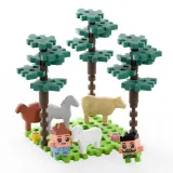 Конструктор Marioinex Mini Waffle FARMER 907573 Лесная спасательная операция 100 деталей арт. 907573 / Конструктор Мариоинекс — фото 3