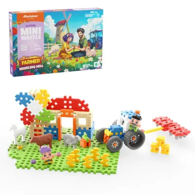 Marioinex - Конструктор Mini Waffle FARMER Заводная мельница 109 шт. 907559
