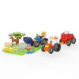 Конструктор Marioinex Mini Waffle FARMER 907535 Тракторы и цветущий луг 110 деталей арт. 907535 / Конструктор Мариоинекс — фото 3