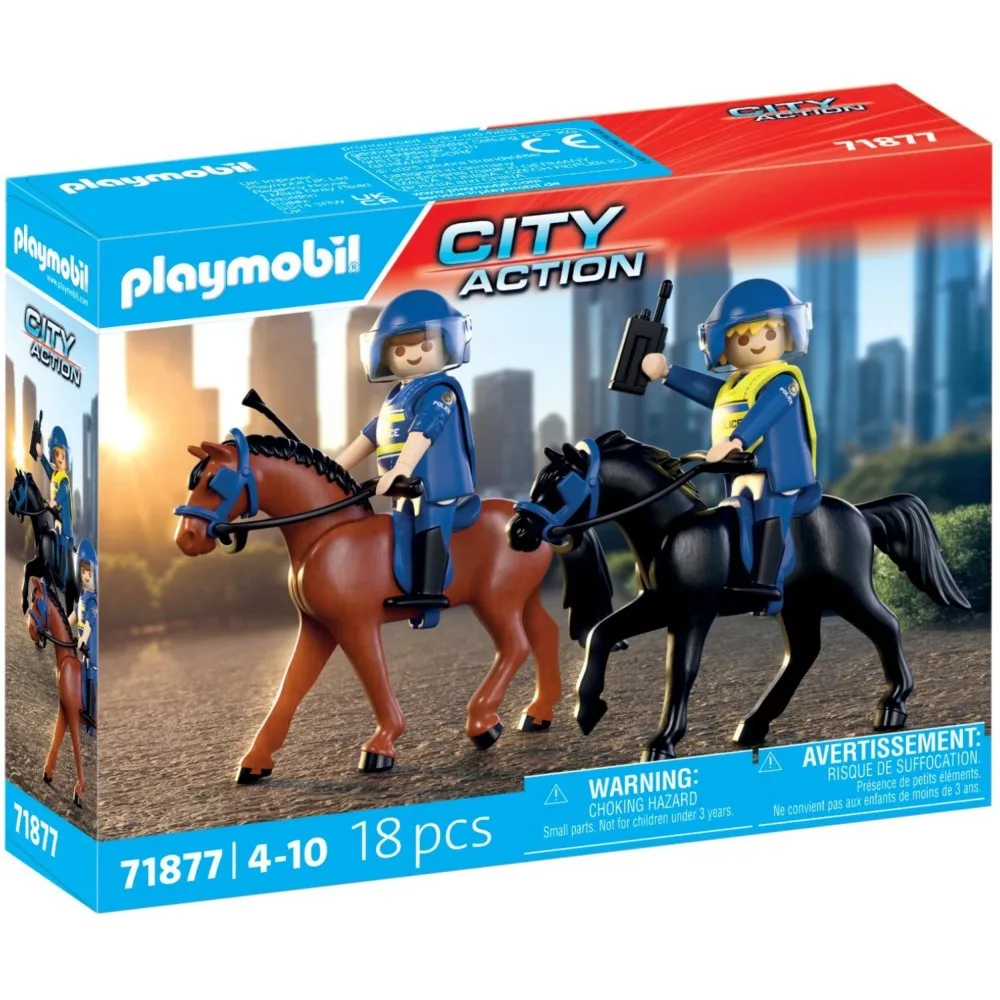 Игровой набор Playmobil 71877 Конная полиция City Action 71877 18 деталей