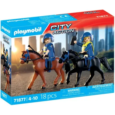 Игровой набор Playmobil 71877 Конная полиция City Action 71877 18 деталей