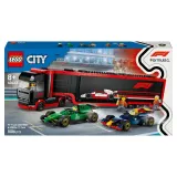 Конструктор LEGO City 60445 Грузовик Формулы 1 с болидами RB20 и AMR24 — фото 5