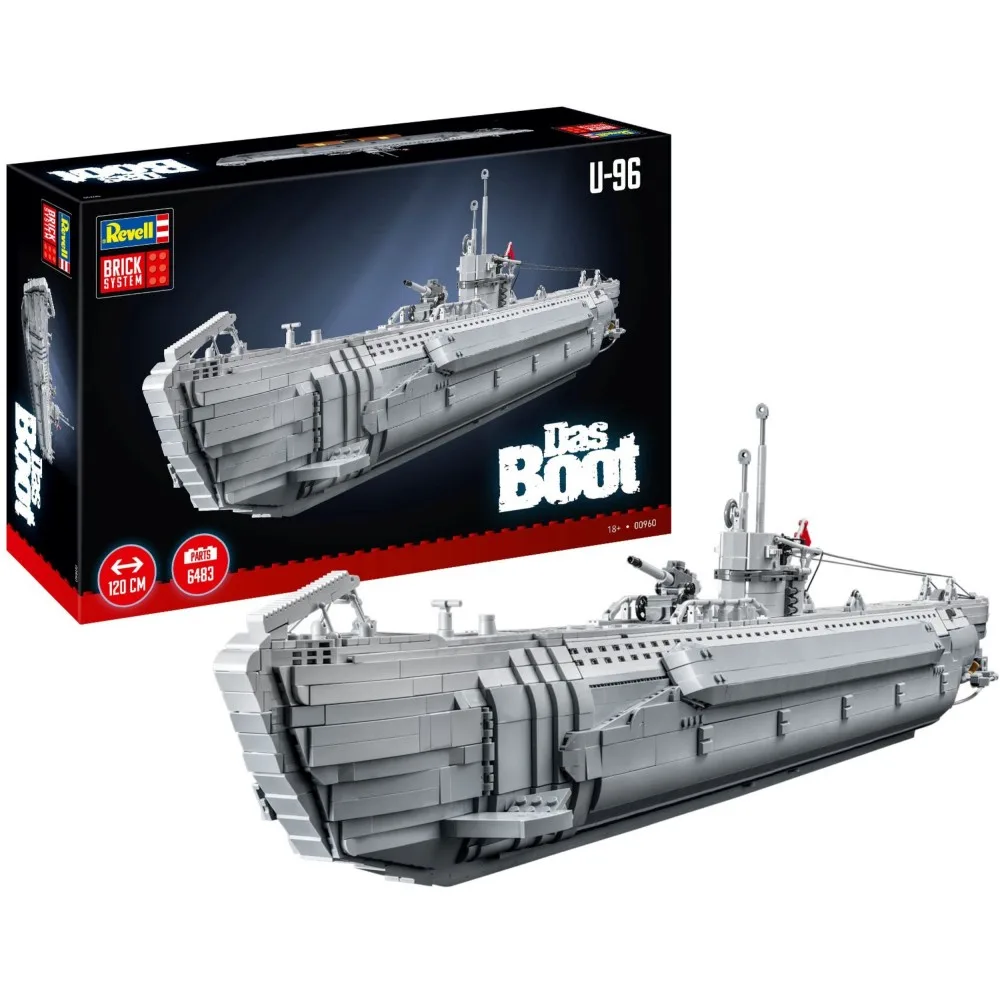 Конструктор Revell Brick System 00960 подводная лодка «Das Boot» U-96 1:56 6483 детали 00960