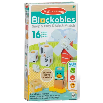 Melissa & Doug - Деревянные КОНСТРУКТОРЫ Blockables На ферме 16 элементов 20155254