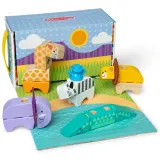 Spin Master 93469 20155261 — Конструктор Melissa & Doug Blockables Деревянные зверушки сафари 34 детали — фото 2