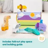 Spin Master 93469 20155261 — Конструктор Melissa & Doug Blockables Деревянные зверушки сафари 34 детали — фото 5