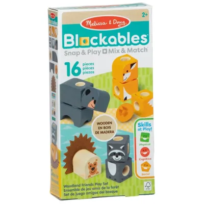 Spin Master 93481 20155253 — Конструктор Melissa & Doug Blockables Деревянные зверушки 16 деталей